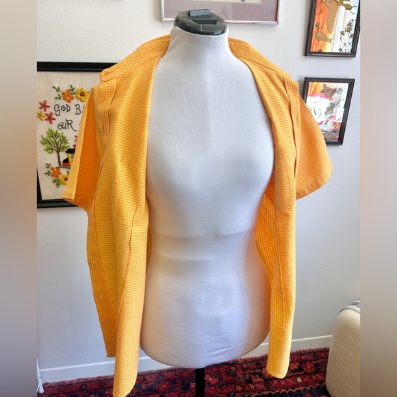 Vintage 90s ESPRIT Button-Up Shirt – XL, Orange/Yellow Pink Checkered - Picture 12 of 13